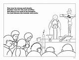 Mass Coloring Pages Catholic Parts Holy Priest Template Sketch Getcolorings Getdrawings Color sketch template