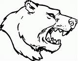 Bear Head Drawing Grizzly Outline Polar Face Angry Drawings Cartoon Tattoo Side Clipart Silhouette Draw Easy Template Sketch Pencil Tribal sketch template