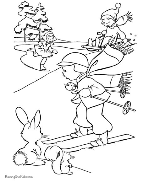 january winter coloring pages pictures animal coloring pages