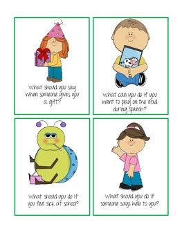 social skills flash cards  build pragmatic language tpt