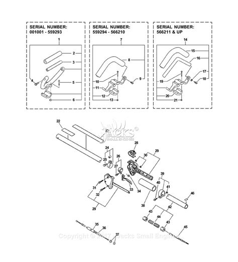 echo srm  type  parts diagram  handle ignition switch throttle cable driveshaft