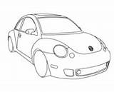 Vw Beetle Coloring Pages Volkswagen Outline Drawing Bus T2 Template Sketch Printable sketch template