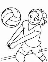 Colorear Voleibol sketch template