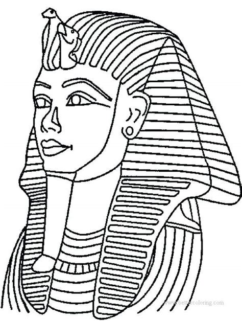 pharaoh mask  egyptian coloring pages  printable coloring pages