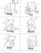 Opposites Coloring Pages Kids Printables Preschool Opposite Color Worksheets Preschoolers Print Printable Words Crafts Activities School English Pre Learning Kindergarten sketch template
