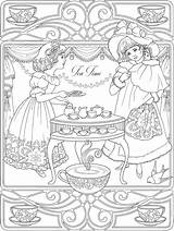 Book Coloring Pages Tea Dover Time Publications Haven Creative Doverpublications Colouring Books sketch template