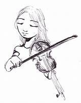 Violin Bow Drawing Getdrawings Sketch sketch template