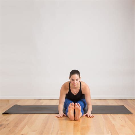 Seated Forward Bend Relaxed Hamstring Stretches Yoga