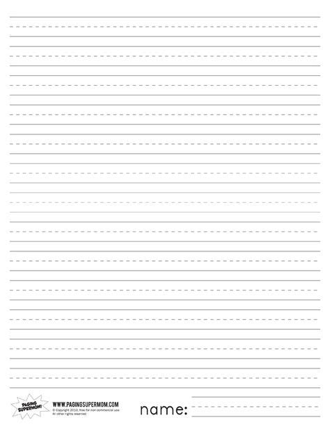 printable primary lined paper paging supermom printable lined paper