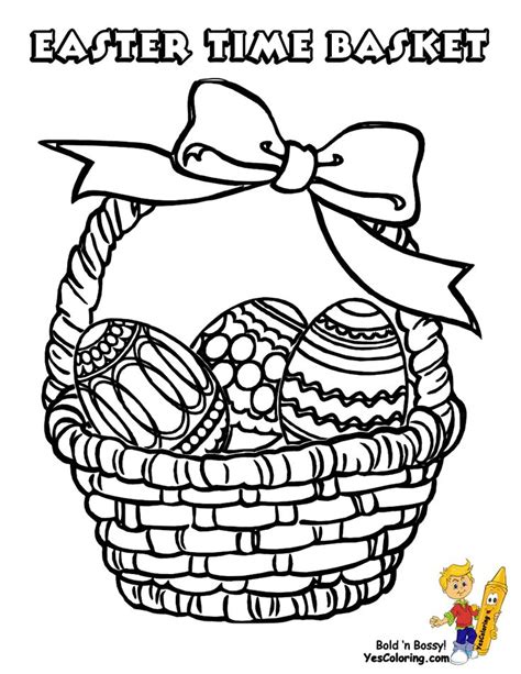 easter basket coloring pages easter basket printable coloring pages