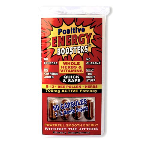 positive energy boosters monthly pack  capsules positive power nutrition