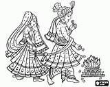 Hindu Hinduismo Marriage Colouring Tradition Religioso Ensino Outline sketch template