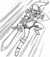 Link Pages Coloring Zelda Legend Hyrule Warriors Printable Template Dark sketch template