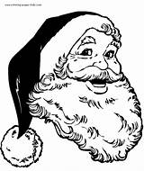 Coloring Pages Christmas Santa Holiday Color Season Face Sheets Printable Found sketch template