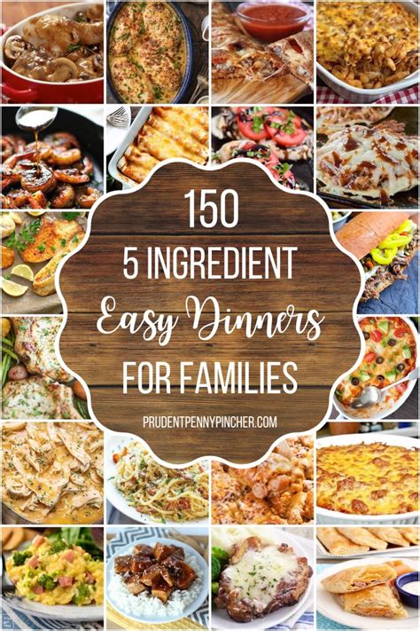 ingredient easy dinner recipes  families diy opic
