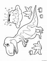 Dinosaur Coloring Volcano Cartoon Fierce Pages Printable sketch template