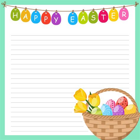 printable black  white kawaii easter bunny page border printable