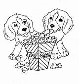 Popcorn Coloring Pages Dog Printable Dogs Two Color Kids Mountain Bernese Sheet Eating Animal Print Cute Template Getcolorings Drawing Puppy sketch template