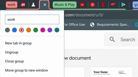 tab groups feature  google chrome