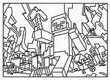 Minecraft Steve Coloring Pages Color Getcolorings Colo sketch template