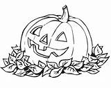 Coloring Halloween Pumpkin Pages Printable Cute Getcolorings Color sketch template