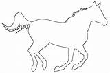 Horse Outline sketch template