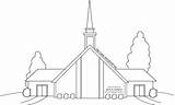 Lds Clipart Mormon Use Library Chapel Insertion sketch template