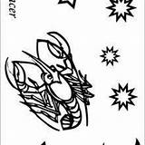 Coloring Zodiac Pages Cancer Signs Hellokids Printable sketch template