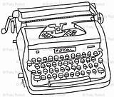 Typewriter Drawing Getdrawings sketch template