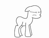 Pony Base Coloring Angry Deviantart sketch template