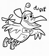 Cyberchase Coloring Pages Digit sketch template