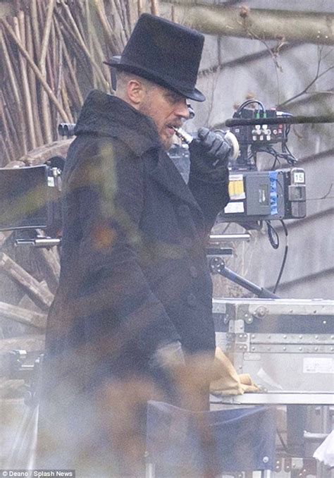 tom hardy works retro look as he films new period drama taboo daily mail online