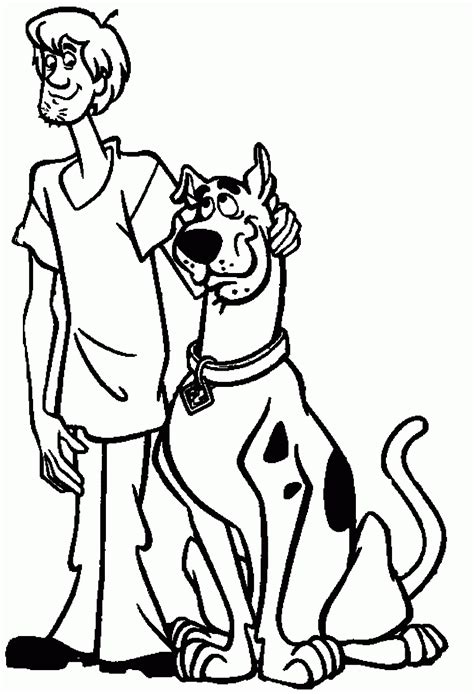 scooby doo  shaggy coloring pages coloring home