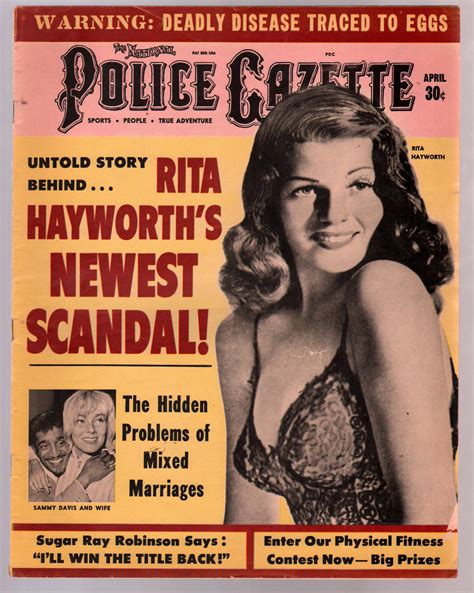 National Police Gazette 4 1964rita Hayworth Cover Cheesecake Hitler Vg