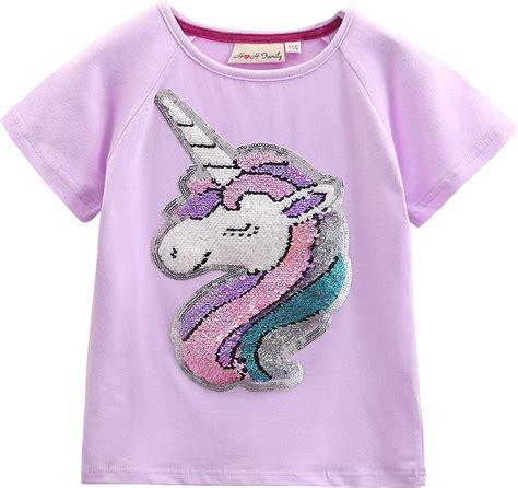 Flip Sequin Unicorn Shirt Top For Girls 3 12 Years 4 Aurora Short
