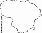 Outline Lithuania Map Worldatlas Webimage Countrys Lt Europe sketch template