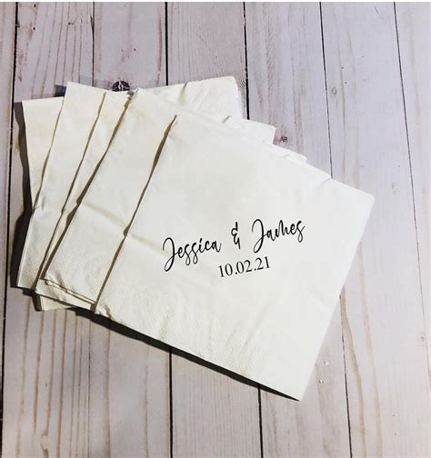 count personalized paper napkins personalized napkins  etsy