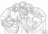 Thomas Doubting Coloring Jesus Resurrection Pages Per Bible Printable Christ Kids Risen Caravaggio Para Color Tomb Dibujos Easter Supercoloring Emmaus sketch template