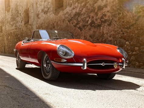 great picture   red jaguar  type rclassiccars