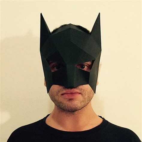 batman mask  paper  pattern mask etsy