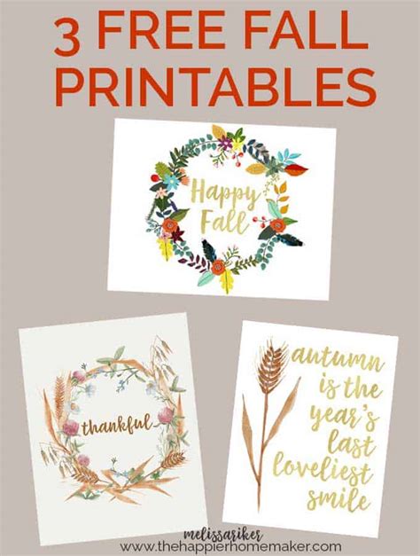 fall printable art  happier homemaker