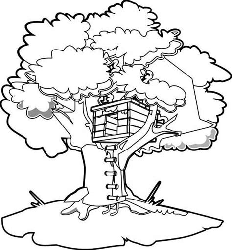 printable tree house coloring pages haensche nimglueck