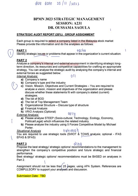 gp asg  stategic audit report bpmn  strategic management