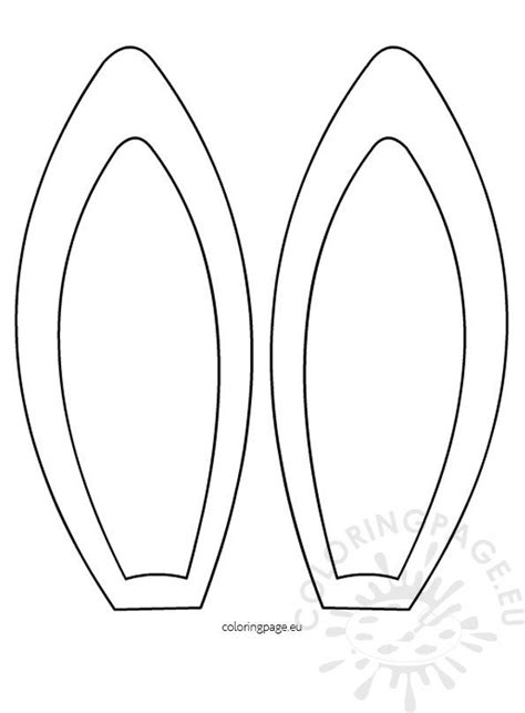 easter bunny ears template  coloring page