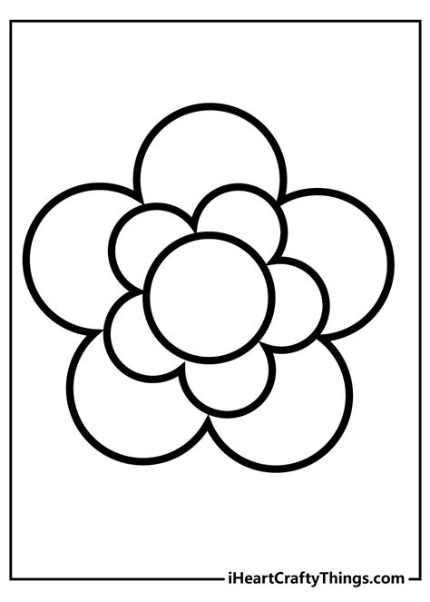 printable simple flower coloring page  flower coloring pages