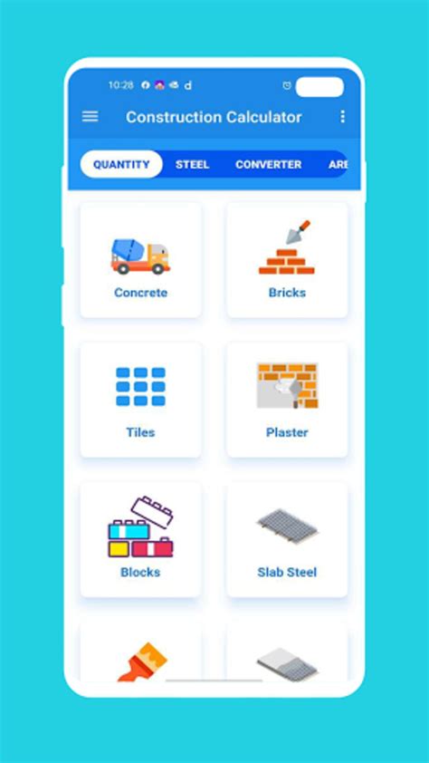 construction calculator material calculator  android
