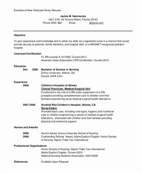 graduate rn resume sample    sample registered nurse resume