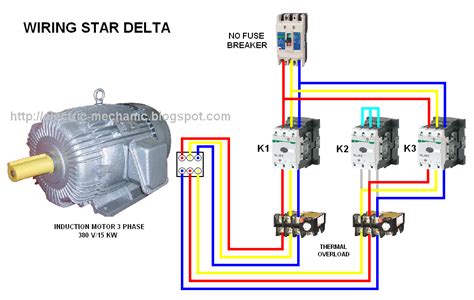 star delta motor wiring electrical circuit diagram electrical