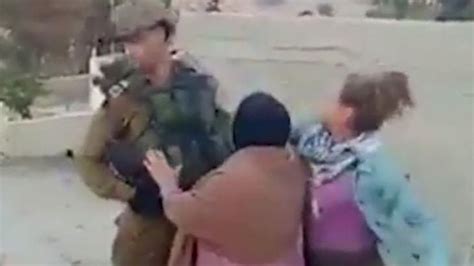 palestinian girl arrested after troops slapped in video bbc news