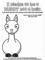 Bully Bullying Llama Goat Pajama sketch template